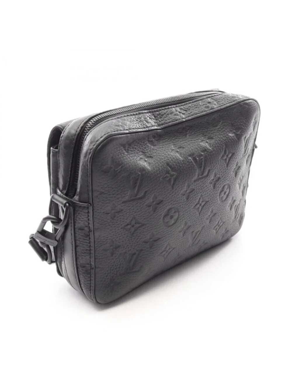 Louis Vuitton Viton Shoulder Bag Steamer Messenger Taurillon Monogram Noir